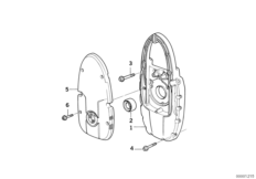 Tapa delantero/Soporte tapa generador