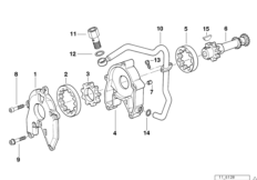 Olejové čerpadlo-jednotlivé díly