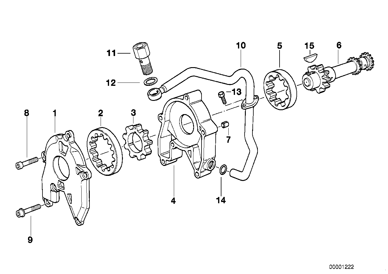 Single parts for oil pump