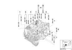 Fixation à vis carter de moteur à gauche