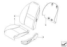 Indiv. cover, sports seat & attach parts