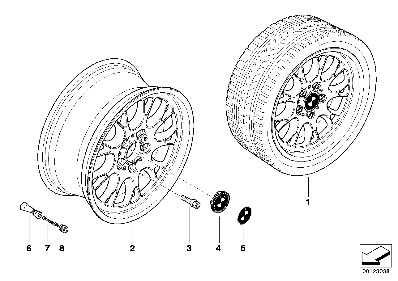 BMW LM-fälg krysseker 133