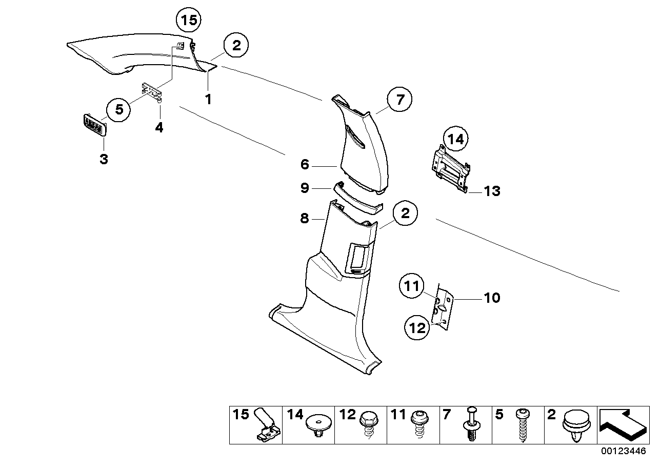 Cache de garniture latérale avant