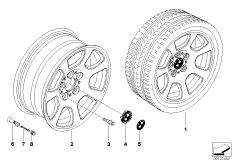 BMW 轻质合金轮辋 梯形轮辐 134