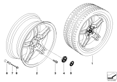 BMW 轻质合金轮辋 双轮辐 125