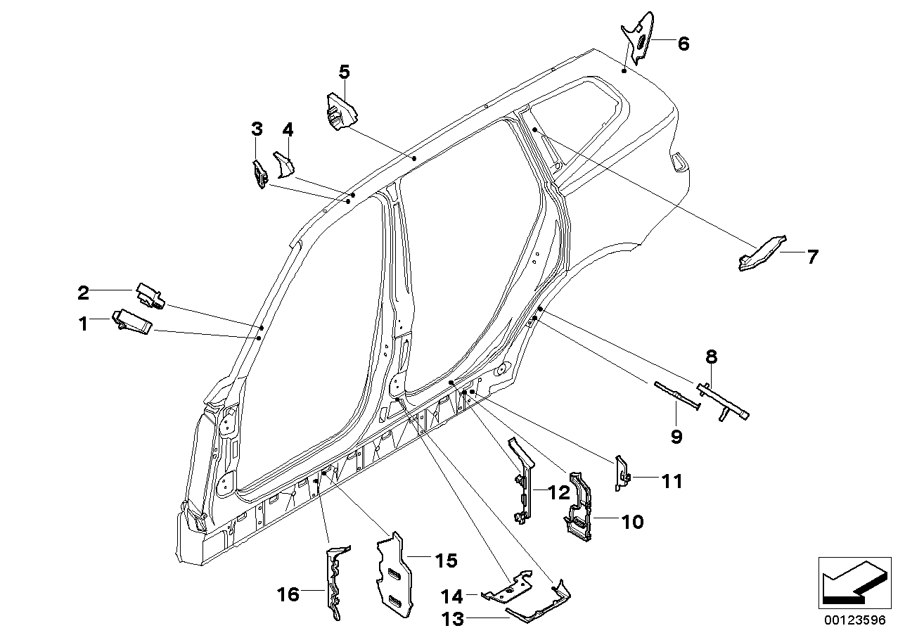 Cavity shielding, side frame