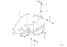 Engine housing cover, left