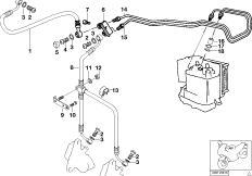 Bromsledningar fram ABS