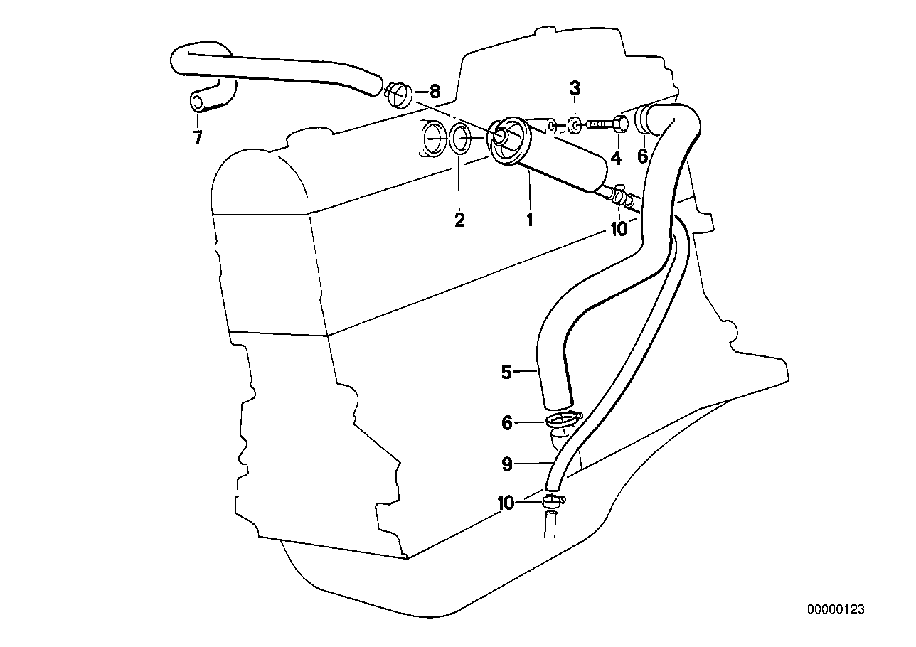 Vevhus-Ventilation/Olje-avskiljare