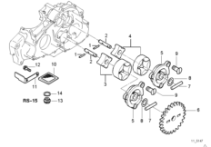 Single parts for oil pump