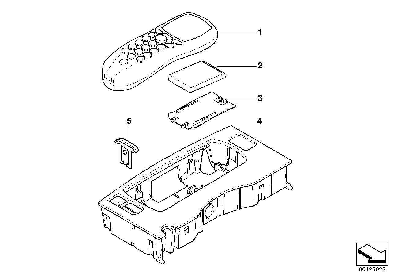 Onderdelen SA 638 middenconsole