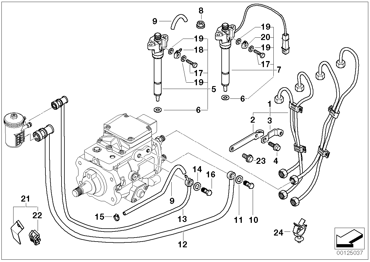 Nozzles/pipes of fuel injection system