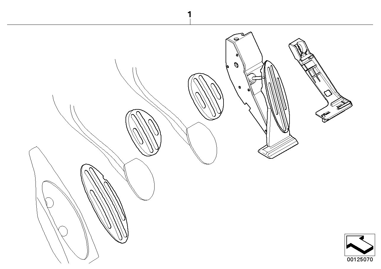 Set of high-grade steel pedal covers