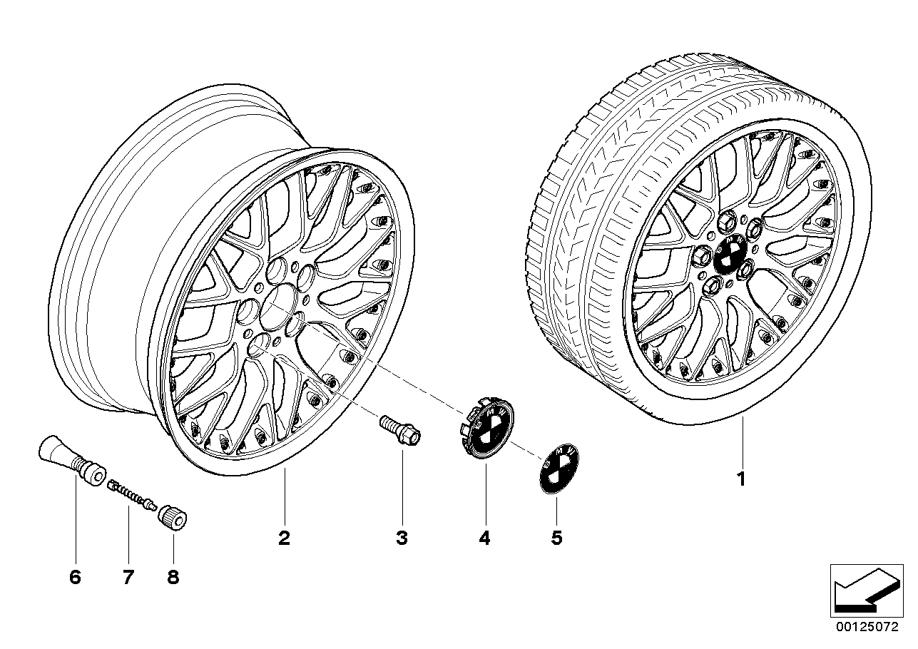 BMW Composite wheel, cross spoke 78