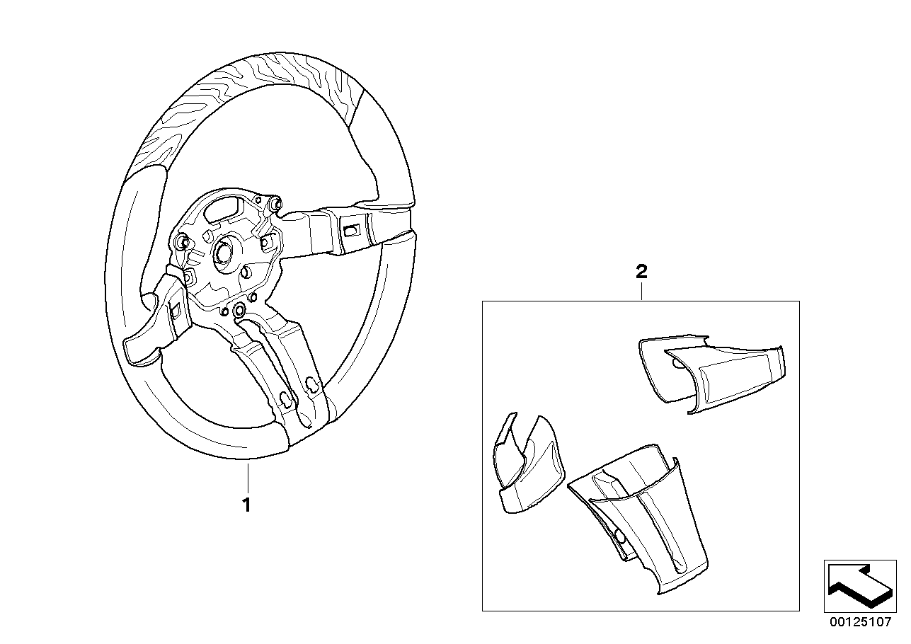 St.wheel rim sport, leather/wood