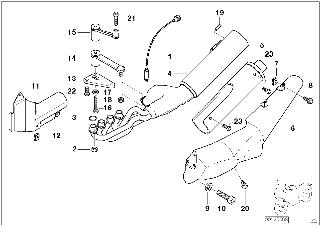 Pièces d'échappement avec fixation