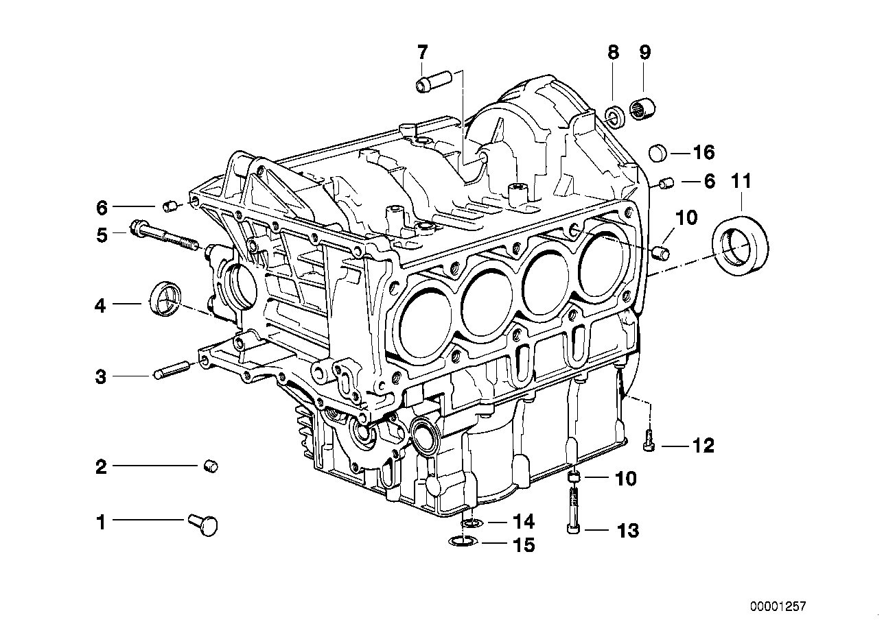 Engine block mounting parts