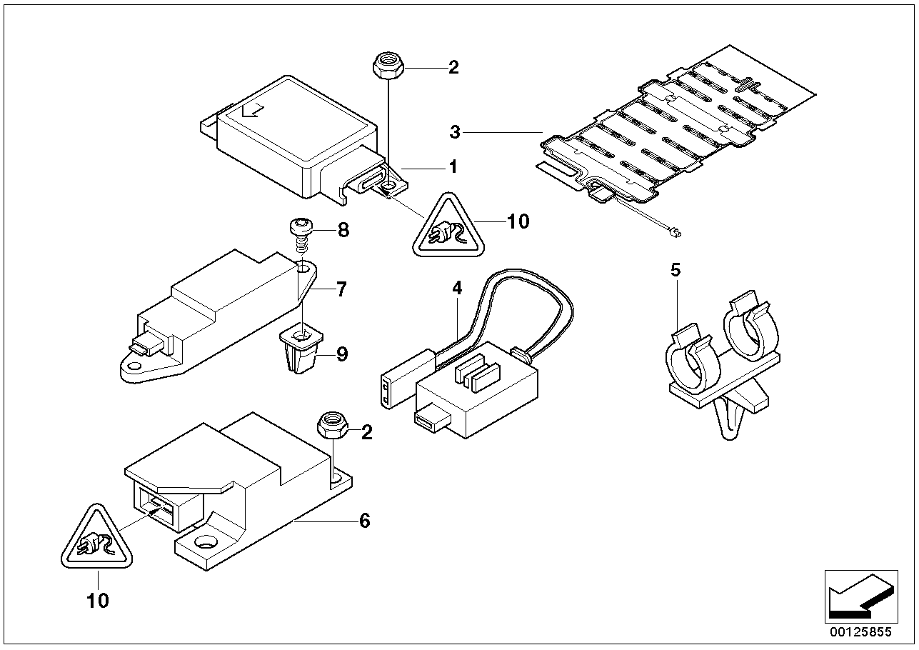 Eletriska delar foer airbag