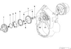 Starter overrun clutch / countershaft