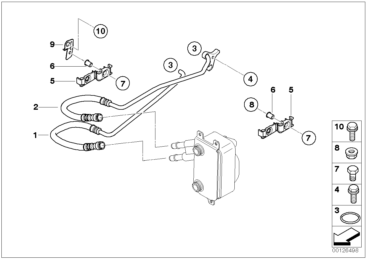 Ledning växellådsoljekylare