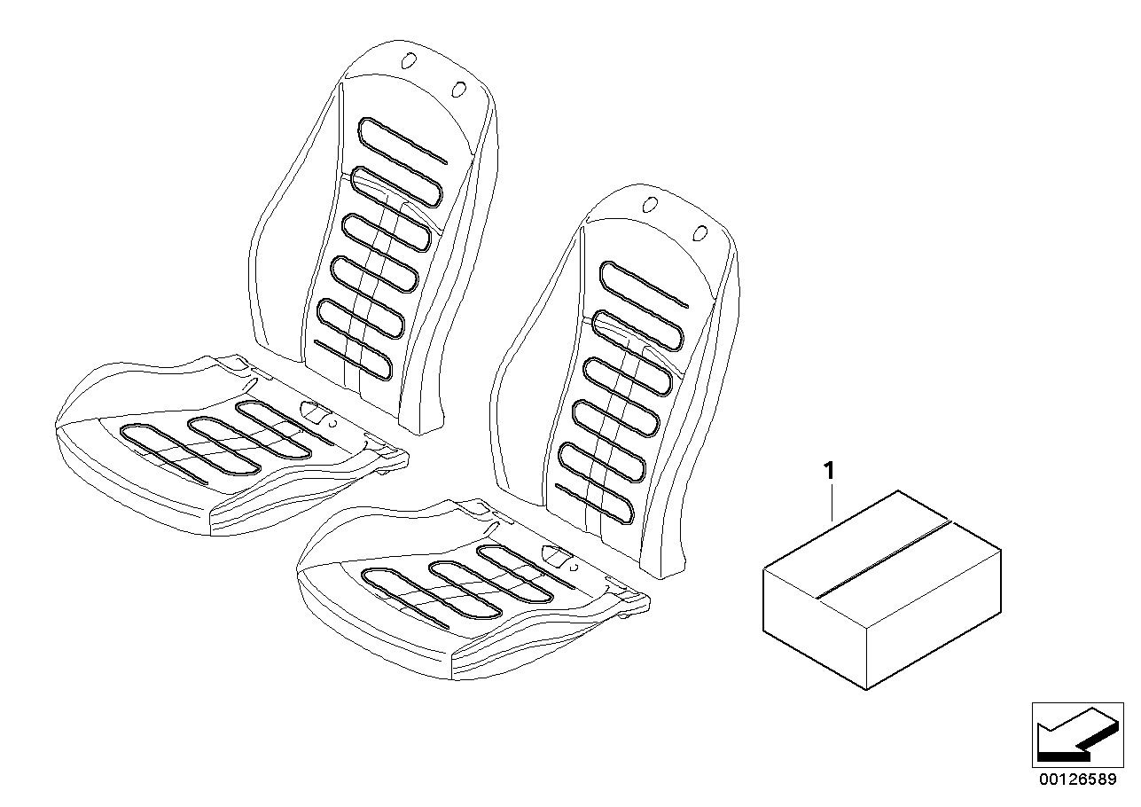 Installing set heated seat front