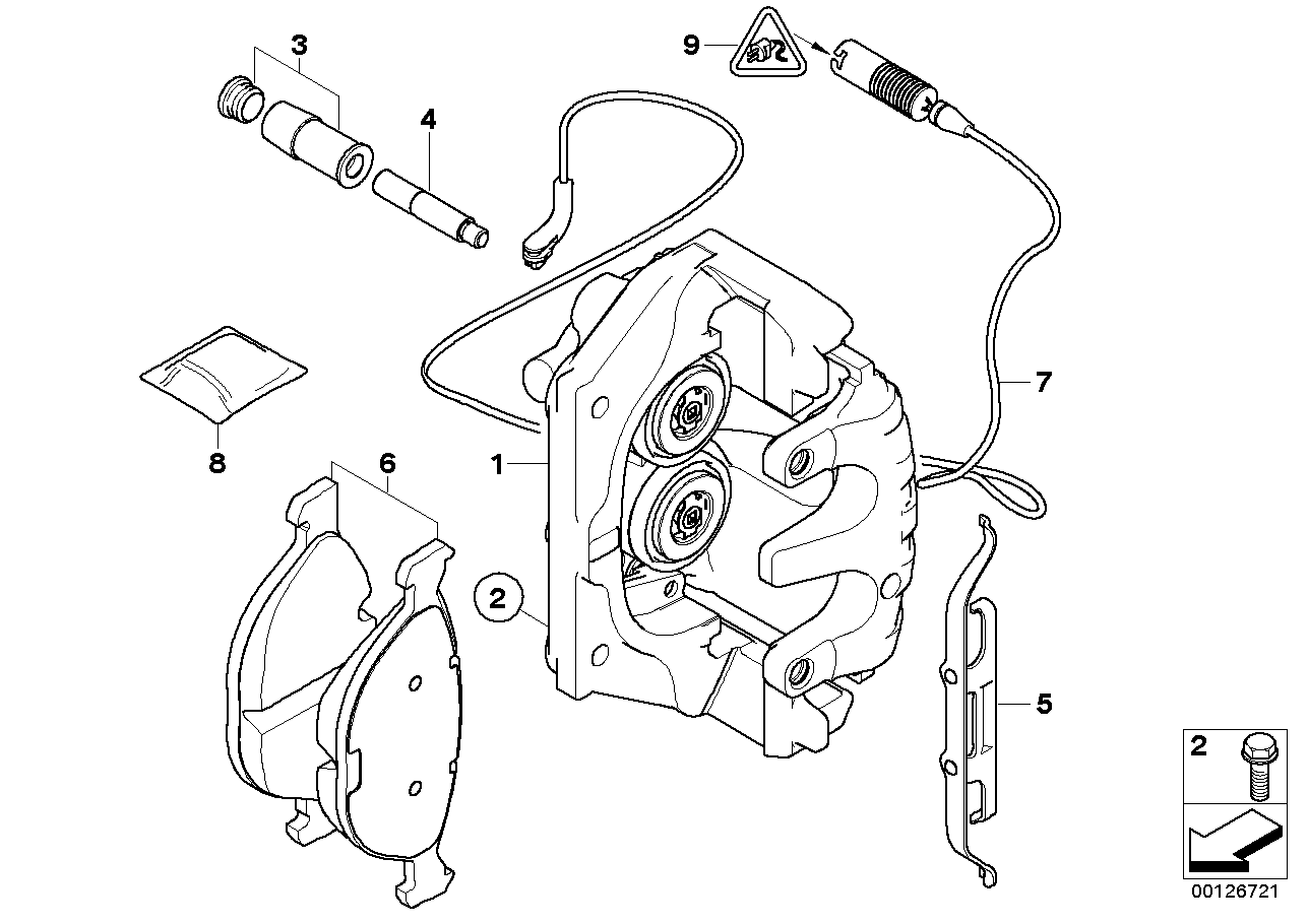 Vorderradbremse-Bremsbelag-Fühler