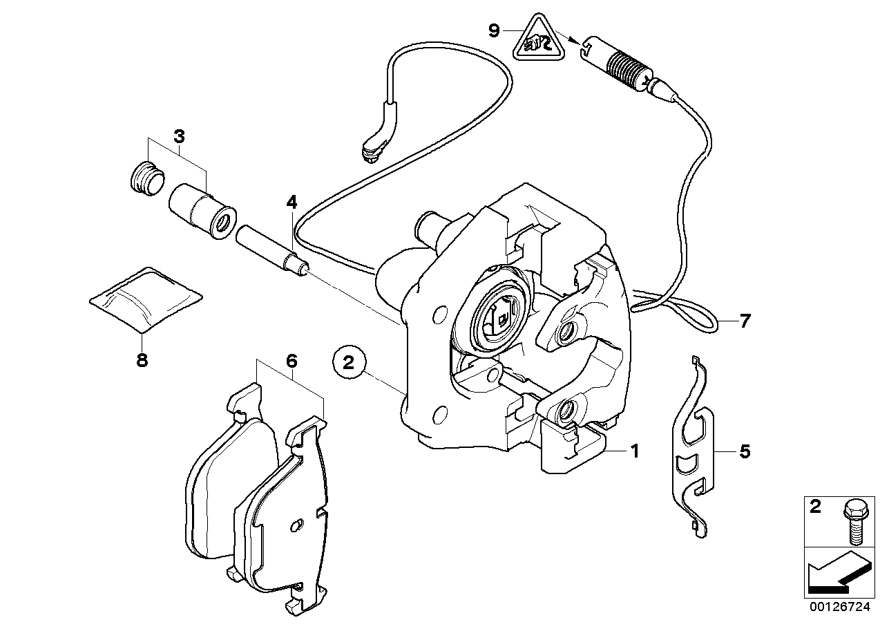 Hinterradbremse-Bremsbelag-Fühler