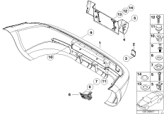 Trim panel, rear