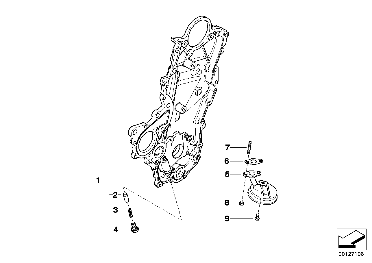 Olievoorziening/Oliepomp m aandrijving