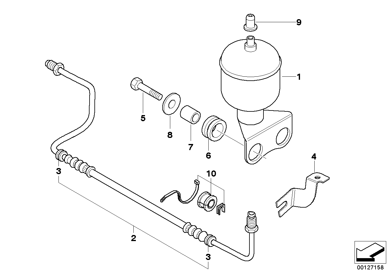 Levelling device/pressure accumulator