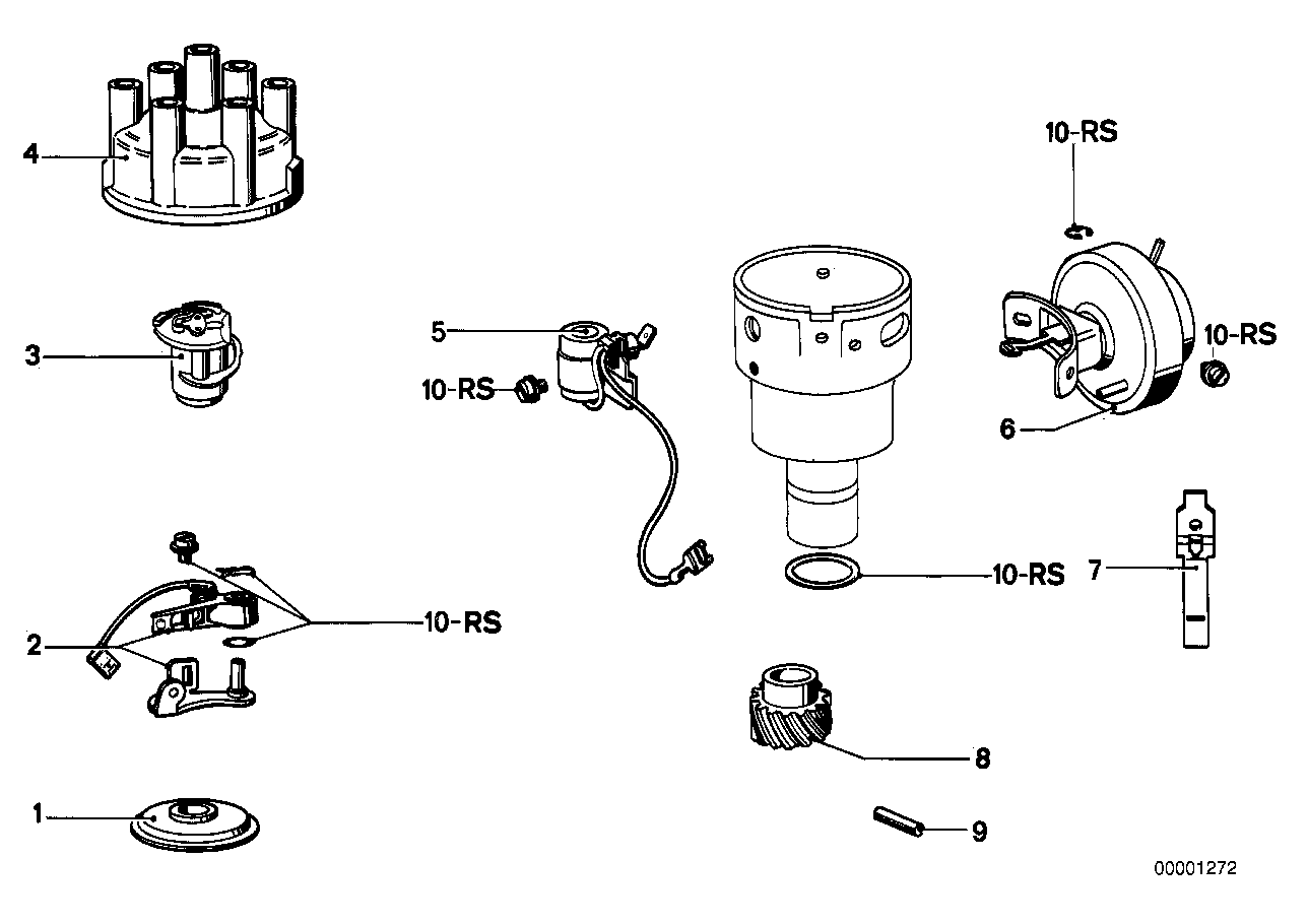 Peças individ. distribuidor de ignição