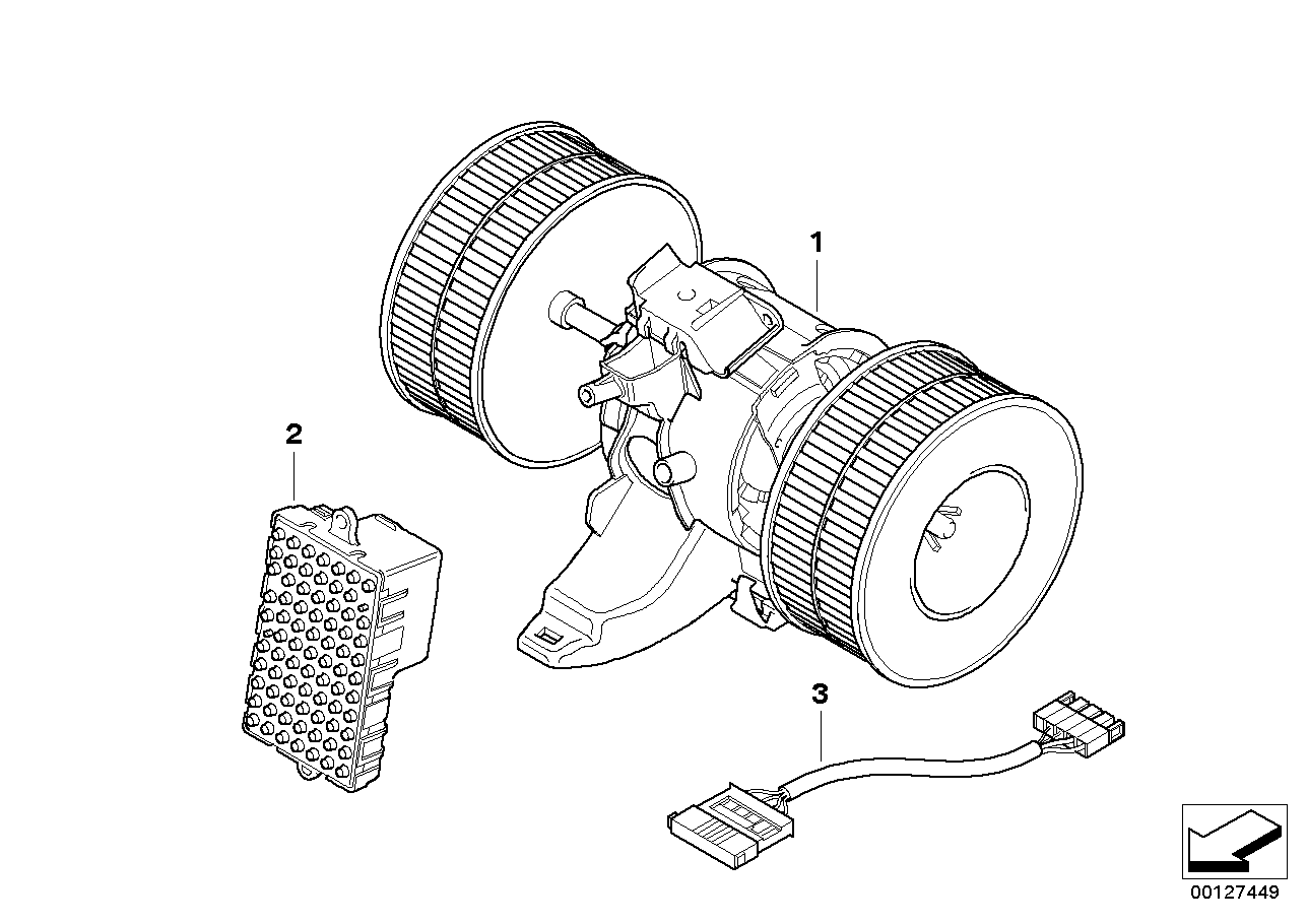 Blower unit / mounting parts