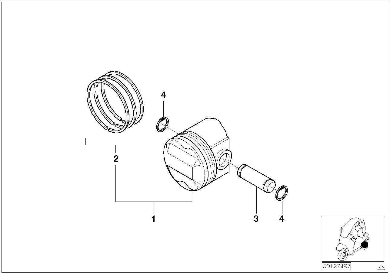 Kolv och delar