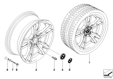 BMW alloy wheel, double spoke 150