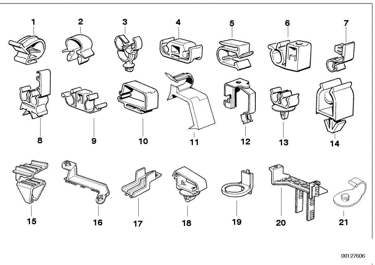 Diversos soportes de cables