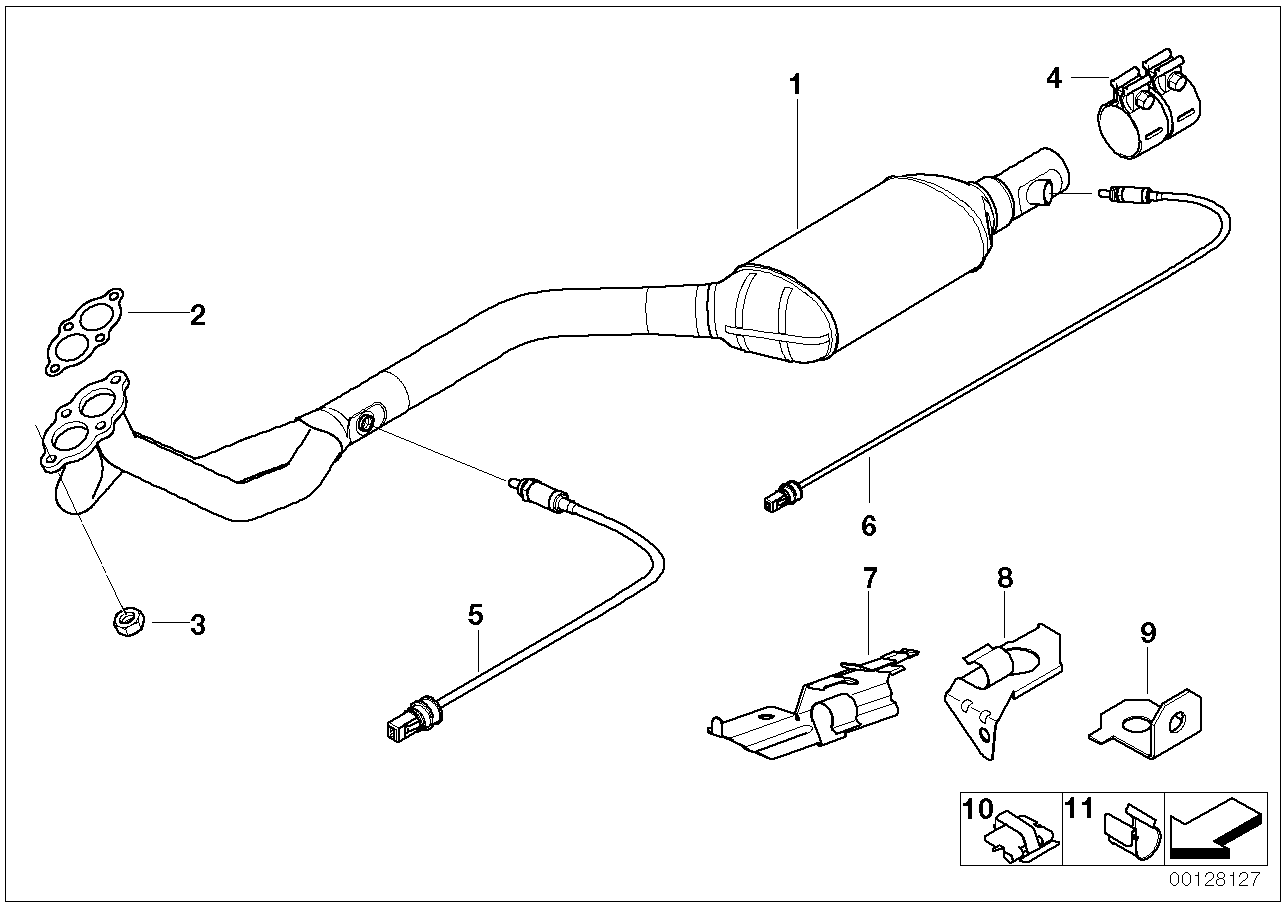 Katalysator/främre ljuddaempare