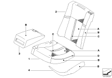 Ind. comfort seat Klima-Leather,U6 rear