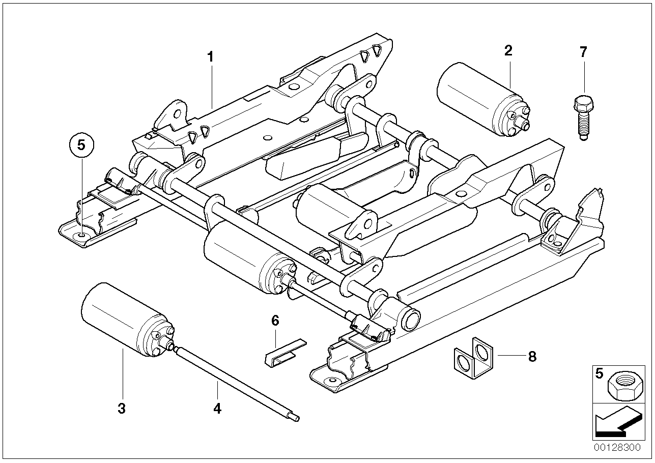 Asiento delantero riel de asiento