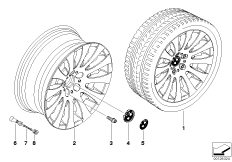 BMW LM hjul radialeker 118