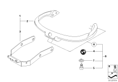 Inst.kit, passenger seat rail, large