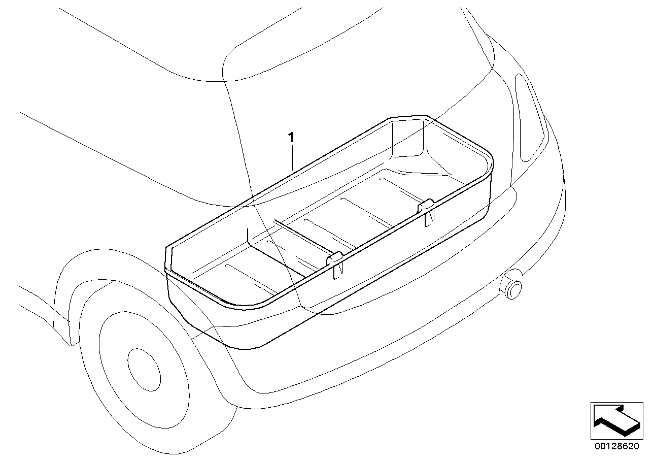 Luggage compartment pan