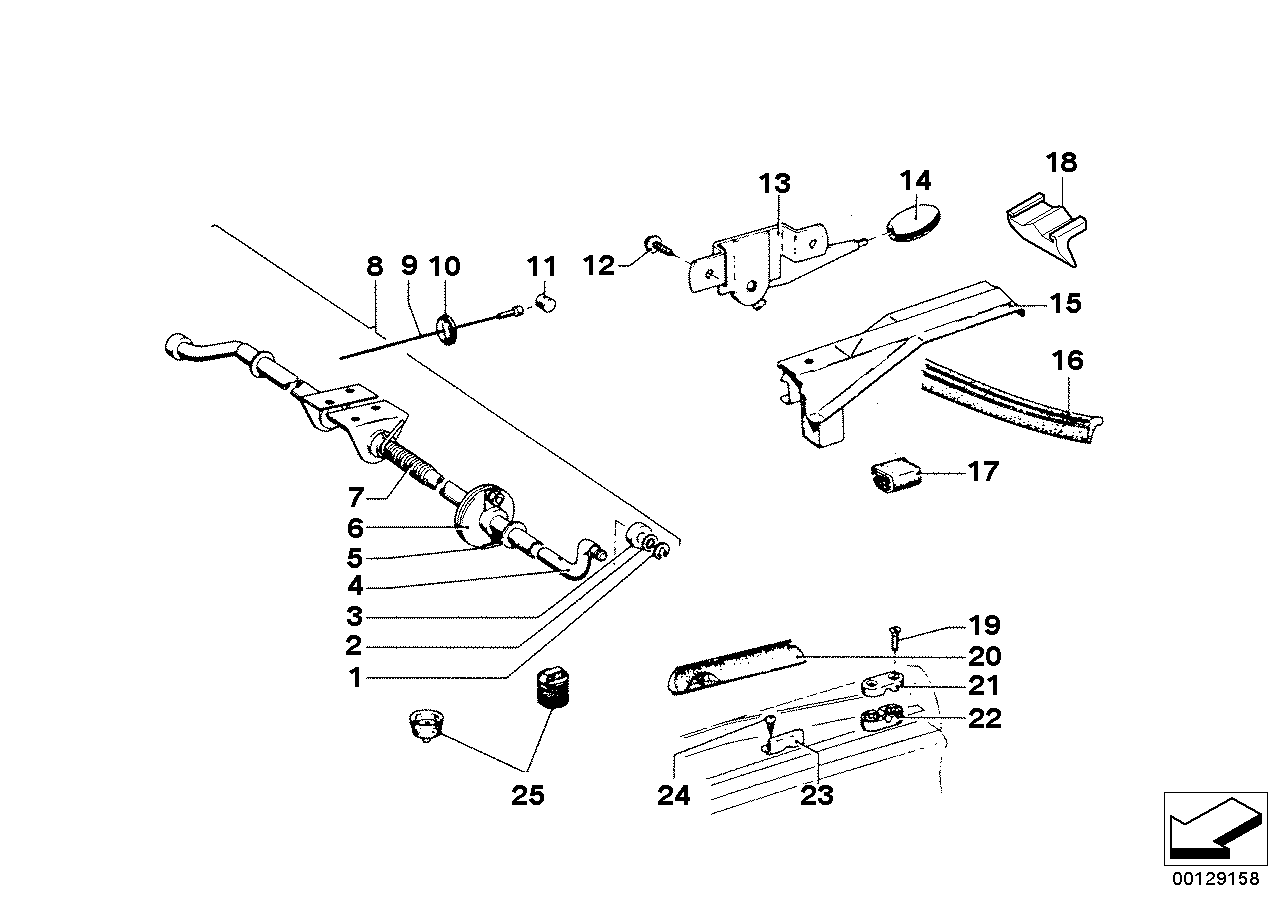 Engine hood/mounting parts