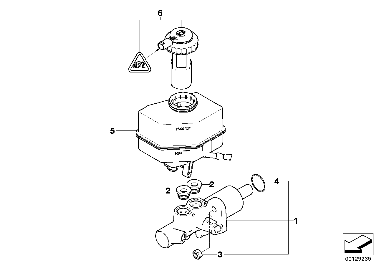 Brake master cylinder/expansion tank