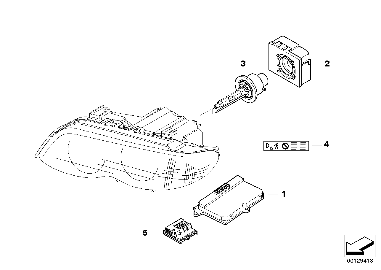 Far, Elektronik parçalar-Xenon far