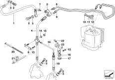 Brake pipe front ABS