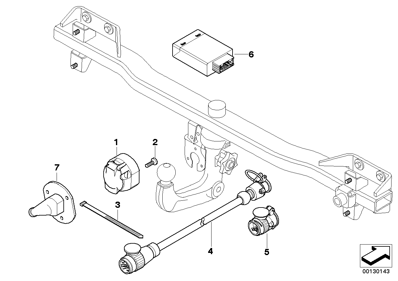 Pièces électriques de disp. d'attelage