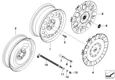 MINI 钢制盘式轮辋 型号 12