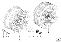 BMW alloy wheel, M double spoke 164
