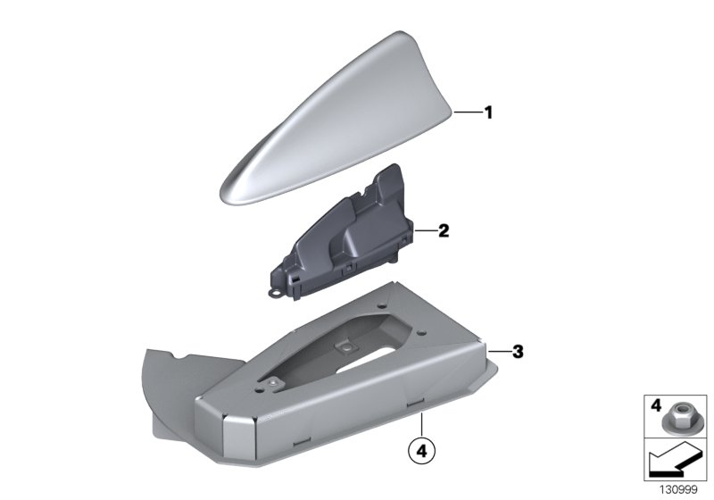 Single parts, teleph.antenna multi-band