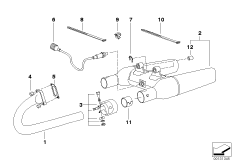 Exhaust system parts with mounting